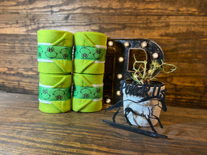 Grinch Ribbon Trimmed Polo Wraps - Horse Sized - Set of 4