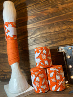 Glow in the Dark! Orange Ghosts Halloween Polo Wraps - Horse Sized - Set of 4