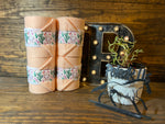 Peach Polo Wraps with Llama Cactus Trim - Horse Sized - Set of 4