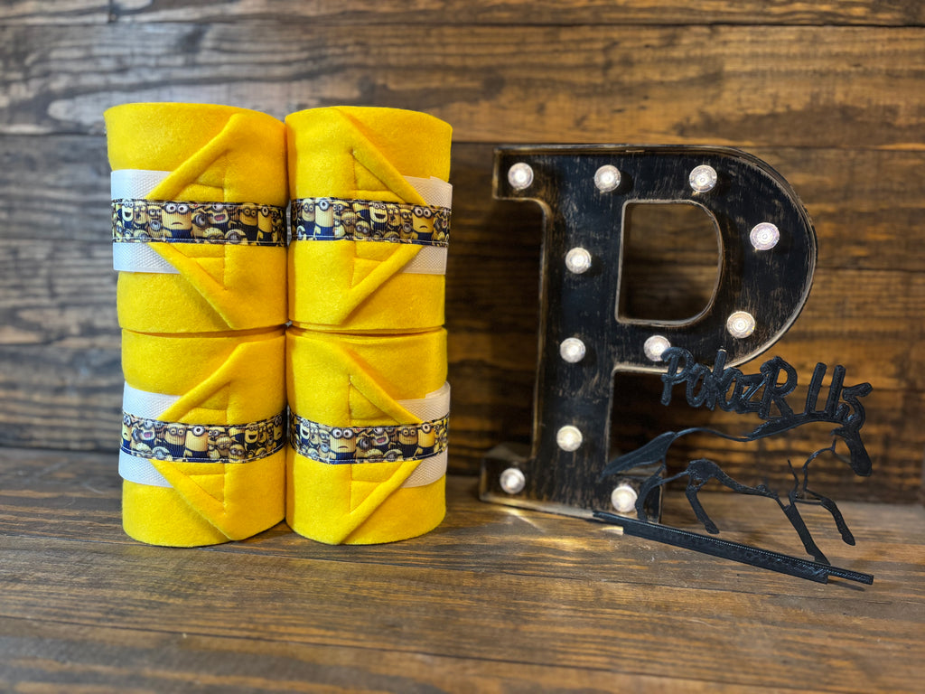 Minion Polo Wraps - Horse Sized- Set of 4