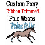 Custom Pony Ribbon Trimmed Polo Wraps - PONY Sized