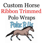 Custom Ribbon Trimmed Polo Wraps - HORSE Sized
