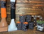 Black OR Orange Polo Wraps with Ghosts and Pumpkin Accent - Horse Sized - Set of 4