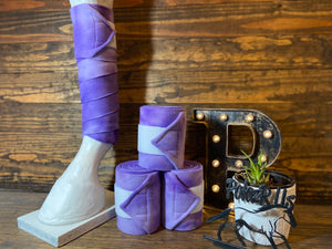 Purple Tie Dye Polo Wraps - Horse Sized - Set of 4