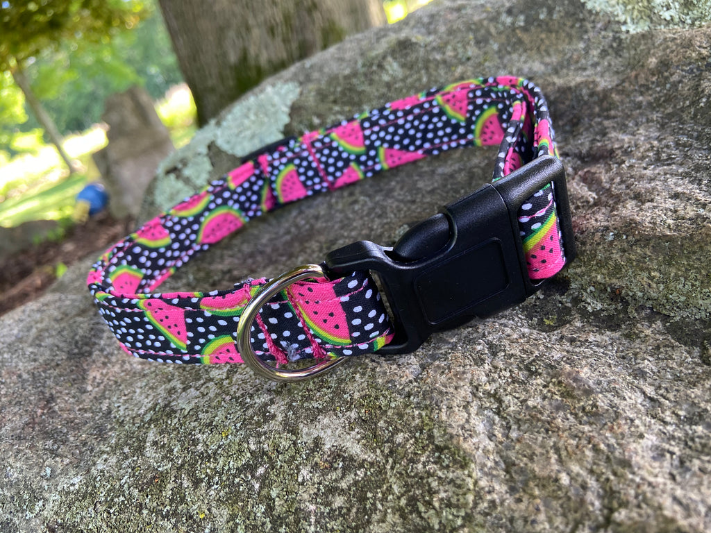 Watermelon Adjustable Dog Collar - Medium