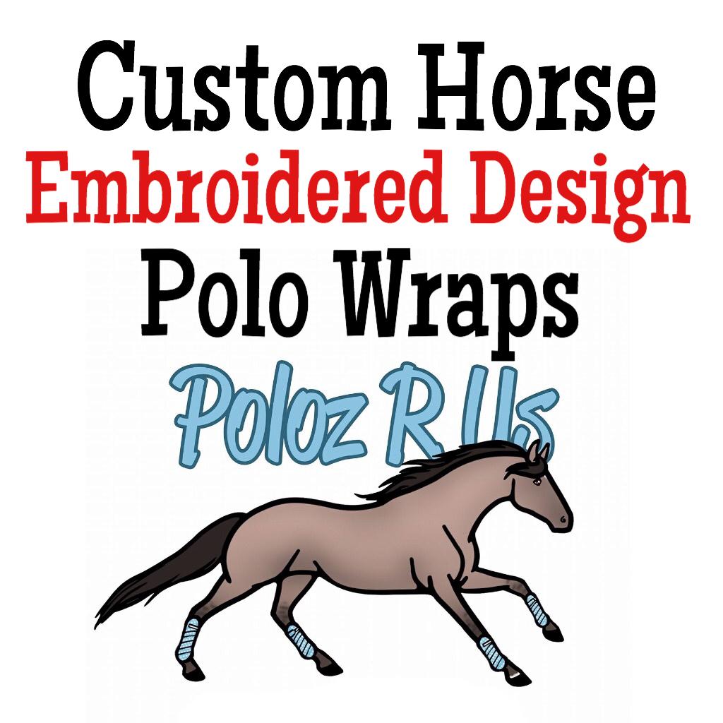 Custom Embroidered Design Polo Wraps - Horse Sized